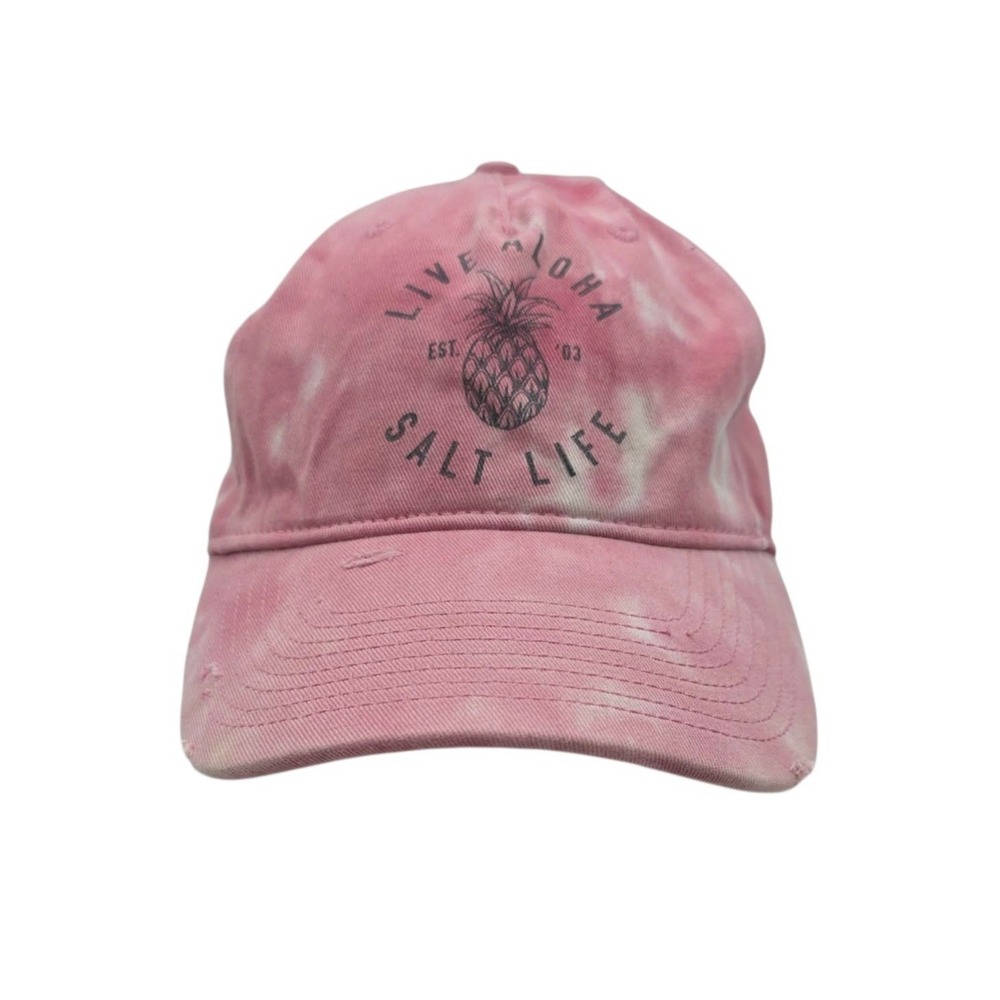Salt Life Live Aloha Hat Strapback Baseball Hat Cap Beach Pink Womens